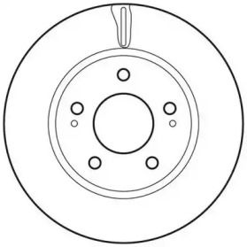 Вентильований передній гальмівний диск на Мітсубісі Спейс Вагон  Jurid 562820JC.