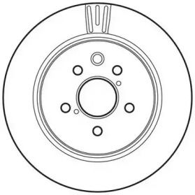 Вентилируемый задний тормозной диск Jurid 562823JC.
