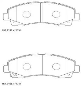 Переднї гальмівні колодки Asimco KD1509.