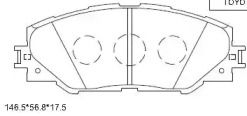 Передние тормозные колодки на Toyota Rav4  Asimco KD2773.