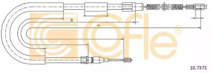 Трос ручника Cofle 10.7373.