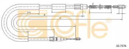 Трос ручника Cofle 10.7374.