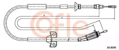 Трос ручника на Volvo XC70  Cofle 10.8185.