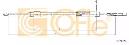 Трос ручного гальма на Мерседес А140 Cofle 10.9326.
