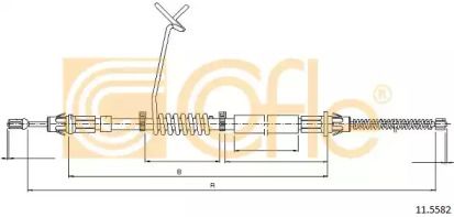 Трос ручного гальма на Ford Transit  Cofle 11.5582.