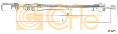 Трос ручника Cofle 11.605.