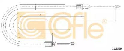 Трос ручного гальма на Рено Сімбол  Cofle 11.6599.