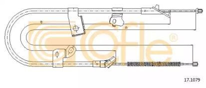 Трос ручника Cofle 17.1079.