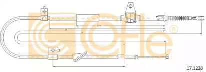 Трос ручника Cofle 17.1228.