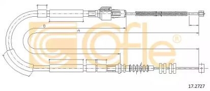 Трос ручника Cofle 17.2727.