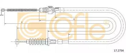 Трос ручника Cofle 17.2734.