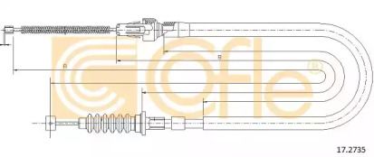Трос ручника Cofle 17.2735.