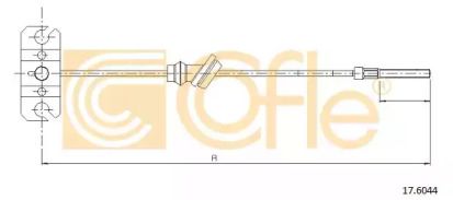 Трос ручного гальма Cofle 17.6044.