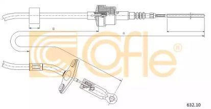 Трос сцепления на Fiat Palio  Cofle 632.10.