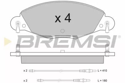 Передние тормозные колодки Bremsi BP2937.