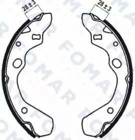 Барабанні гальмівні колодки на Mazda 323  Fomar Friction FO 0567.