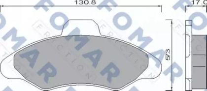 Тормозные колодки на Ford Escort  Fomar Friction FO 432481.