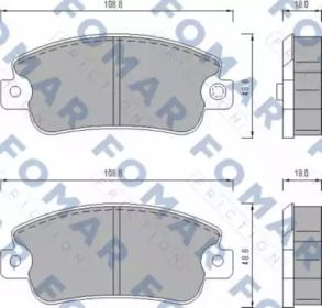 Гальмівні колодки на Fiat Regata  Fomar Friction FO 433481.
