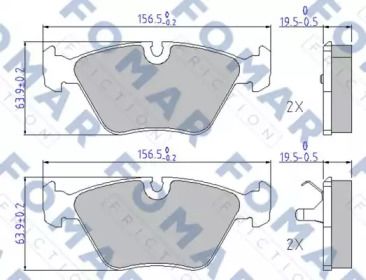 Гальмівні колодки на BMW 735 Fomar Friction FO 449481.
