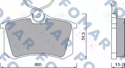 Тормозные колодки на Volkswagen Passat  Fomar Friction FO 465381.