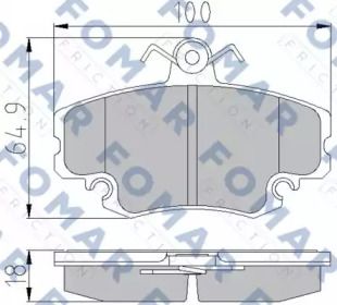 Гальмівні колодки на Renault Symbol  Fomar Friction FO 608381.
