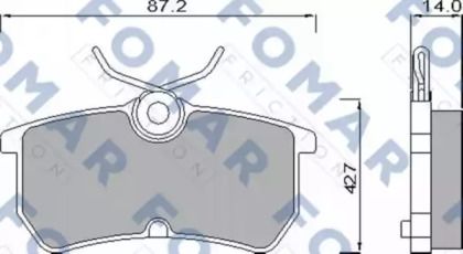 Тормозные колодки на Ford Fiesta  Fomar Friction FO 668781.