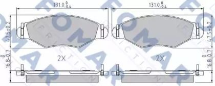 Тормозные колодки на Пежо 206  Fomar Friction FO 906881.