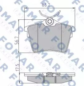 Тормозные колодки на Peugeot 407  Fomar Friction FO 919581.