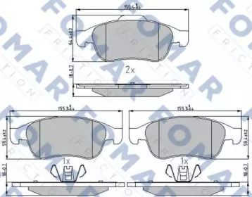 Тормозные колодки на Renault Grand Scenic  Fomar Friction FO 931481.