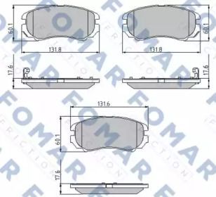 Гальмівні колодки на Hyundai Sonata  Fomar Friction FO 932381.