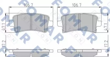 Тормозные колодки на Opel Insignia  Fomar Friction FO 936381.