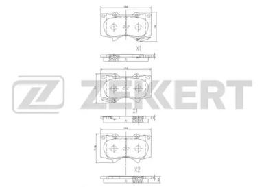 Переднї гальмівні колодки Zekkert BS-2241.