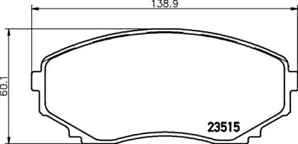 Гальмівні колодки на Mazda E-Serie  Nisshinbo NP5012.