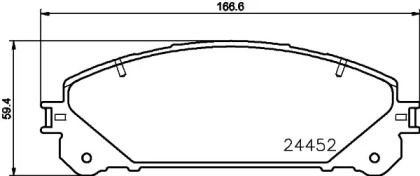 Гальмівні колодки на Toyota Sienna  Nisshinbo NP1109.