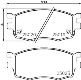 Гальмівні колодки на Hyundai I20  Nisshinbo NP6084.