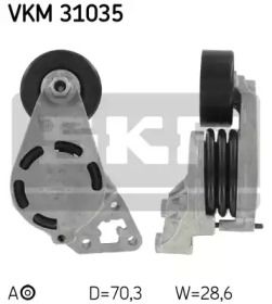 Натяжной ролик ремня генератора на Audi A2  SKF VKM 31035.