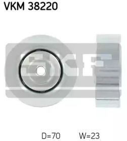 Натяжной ролик ремня генератора на BMW 7  SKF VKM 38220.
