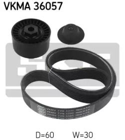 Комплект приводного ременя SKF VKMA 36057.