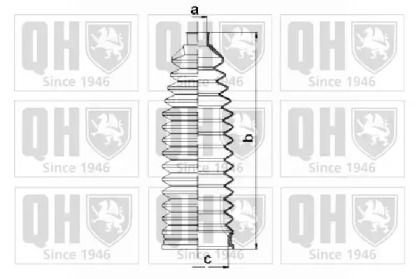 Комплект пильовика кермової рейки Quinton Hazell QG1508.