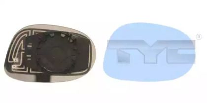 Левое стекло зеркала заднего вида на Fiat Bravo  Tyc 309-0100-1.