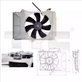 Вентилятор охлаждения радиатора на Тайота Ярис  Tyc 836-0011.
