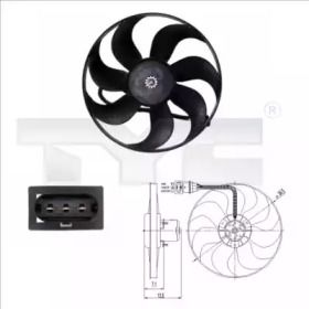 Вентилятор охлаждения радиатора на Audi TT  Tyc 837-0003.