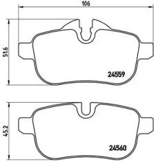 Гальмівні колодки Brembo P 06 062.