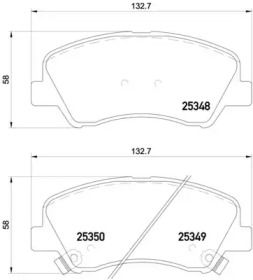 Тормозные колодки Brembo P 18 025.