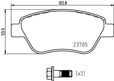 Гальмівні колодки Brembo P 23 169.