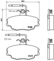 Тормозные колодки на Ситроен ЗХ  Brembo P 61 043.