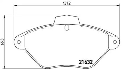 Гальмівні колодки Brembo P 61 053.