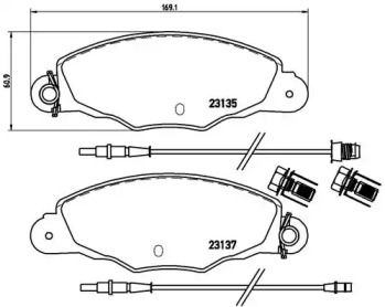 Гальмівні колодки на Сітроен Ксантія  Brembo P 61 061.