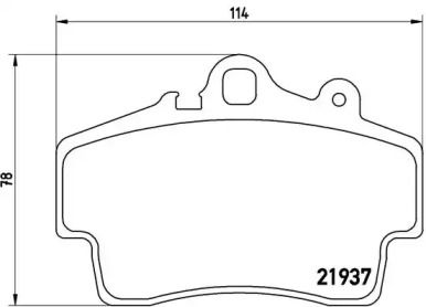 Тормозные колодки на Porsche Boxster  Brembo P 65 007.
