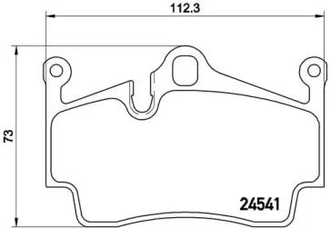 Тормозные колодки на Porsche Boxster  Brembo P 65 028.